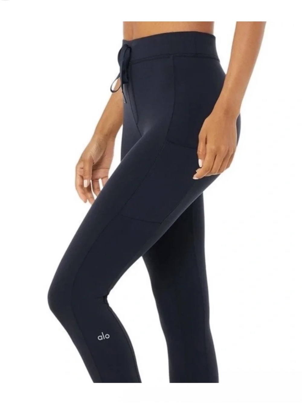 ALO Yoga Black Leggings with Drawstring